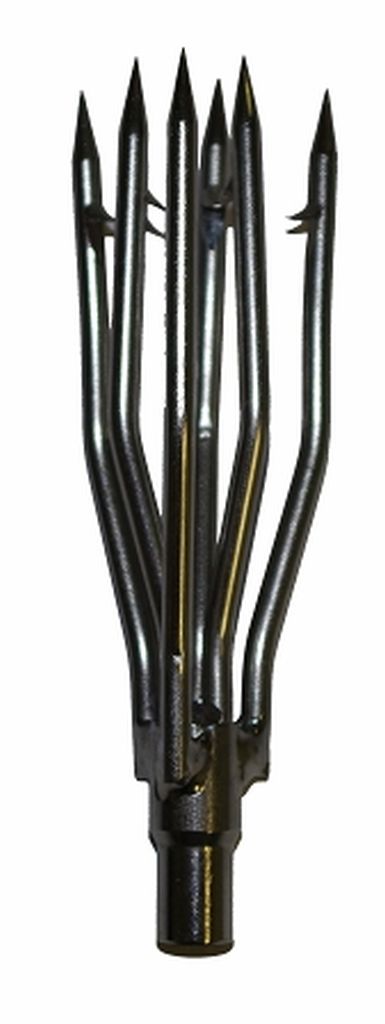 6 Prong Trident Point - Stainless Steel