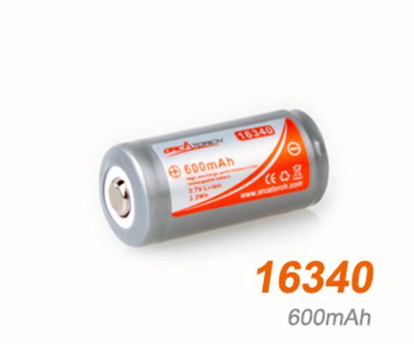16340 Battery - 600Mah