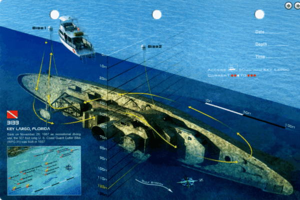 Bibb Key Largo - 3D Dive Site Card