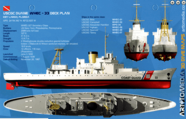 Duane Key Largo - 3D Dive Site Card