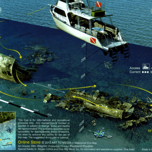 Joe'S Tug Key West - 3D Dive Site Card