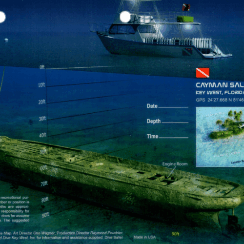 Cayman Salvage Master Key West - 3D Dive Site Card
