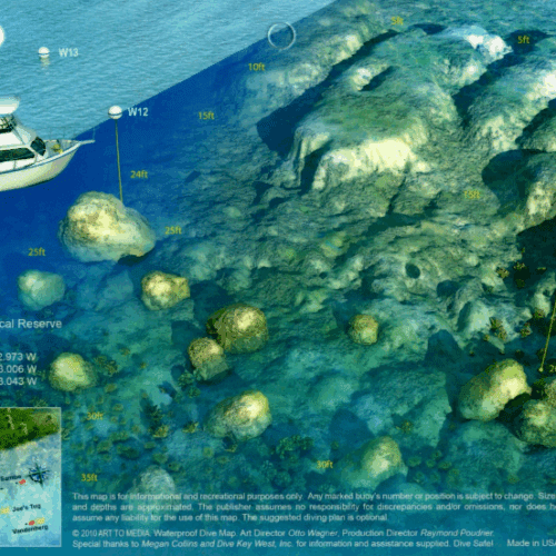 Western Sambo Key West - 3D Dive Site Card