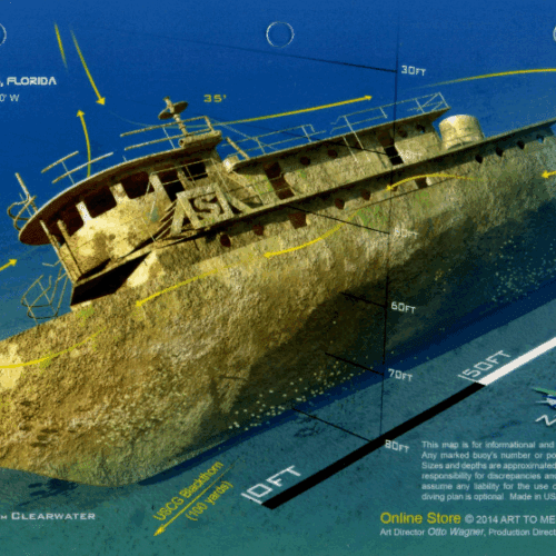 Sheridan Tug Tampa - 3D Dive Site Card