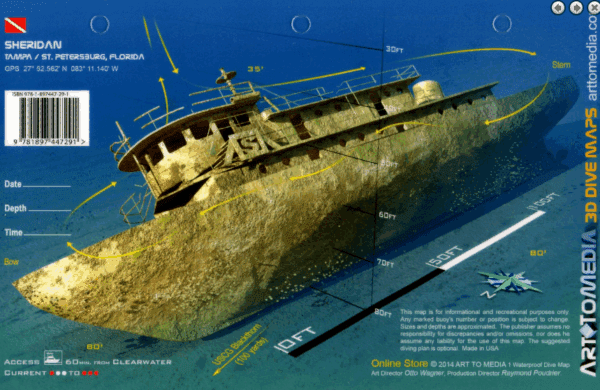 1813-20 Sheridan Tug Tampa - 3D Dive Site Card