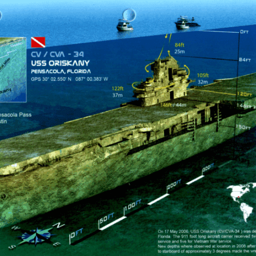 Oriskany Pensacola - 3D Dive Site Card