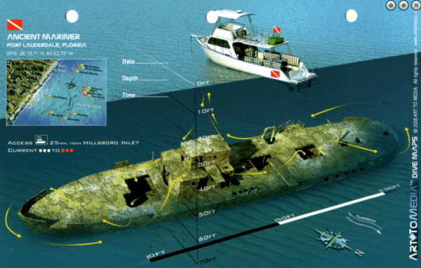 Ancient Mariner Ft Lauderdale - 3D Dive Site Card