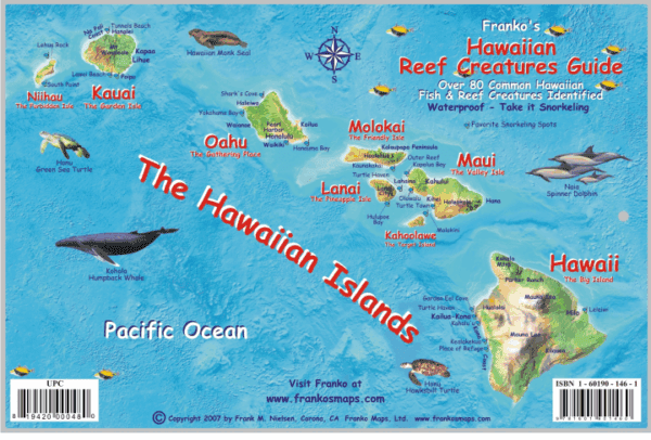 Hawaiian Map & Fish Id Card