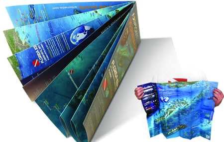 Florida Keys Folding 3D Dive Map