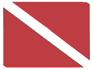 3" X 4" Dive Flag Vinyl Sticker