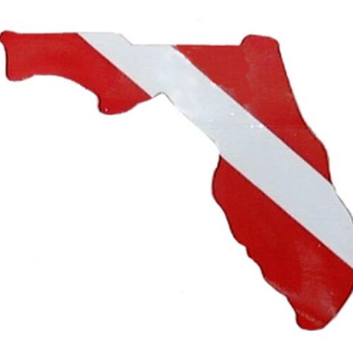 Florida State Dive Flag Vinyl Sticker