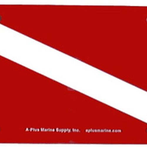 Dive Flag License Plate - Plastic
