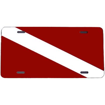 Dive Flag License Plate - Metal