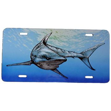 Mako Shark License Plate - Metal