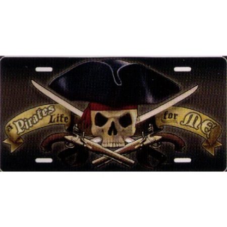 Pirate With "A Pirate'S Life For Me" License Plate - Metal