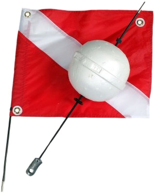 2 Piece Ball Float With Vinyl Flag
