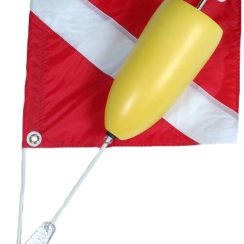2 Piece Torpedo Float With Vinyl Flag