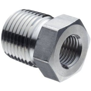 Bushing Adapter - 1/4" FNPT To 1/2" MNPT Stainless Steel