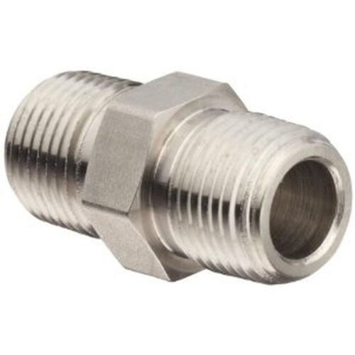 Nipple Adapter - 1/4" MNPT To 1/4" MNPT - 1.45" Long Carbon Steel