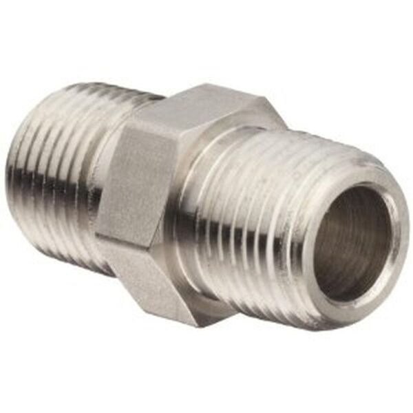 Nipple Adapter - 1/4" MNPT To 1/4" MNPT - 1.45" Long Carbon Steel