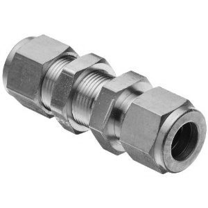 Bulkhead Adapter - 1/4" Tube To 1/4" Tube Stainless Steel