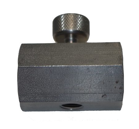 Bleeder Body - 1/4" FNPT To 1/4" FNPT With 1/4" MNPT Gauge Port -