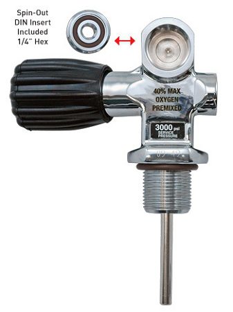 Thermo 200 Bar Pro Valve - Din Valve With Yoke Insert Adapter - 3