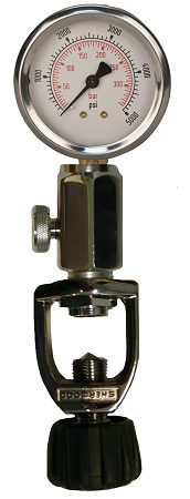 Yoke Tank Checker With 5000 Psi Steel Gauge & Bleed Screw