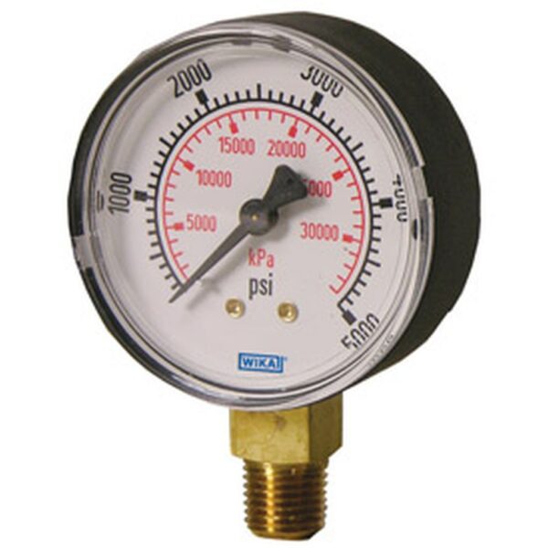 0-4000 Psi Oxygen Clean And Compatible Gauge - 2.5" Face