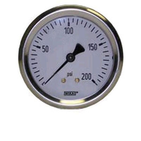0-200 Psi Liquid Filled Gauge With Back Post