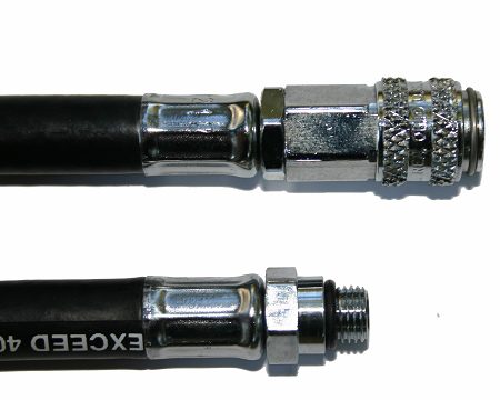 36" Irqd Inflator Hose For Air Source/Dry Suit (3/8 X 24)