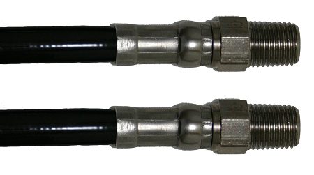 Fill Whip - 5 Ft Whip With 1/4" MNPT To 1/4" MNPT - Stainless Ste
