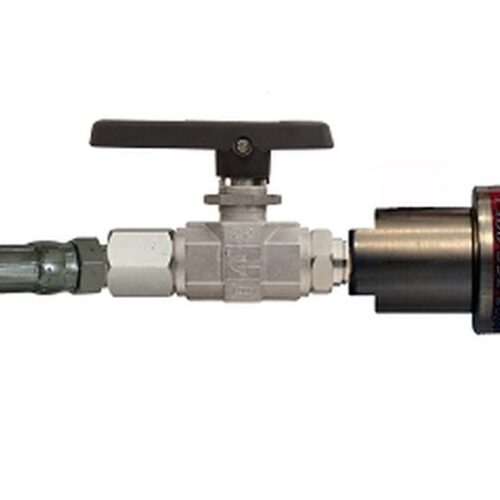 Fill Whip Pneumatic Din With 1/4 Turn On/Off Valve & Push Button