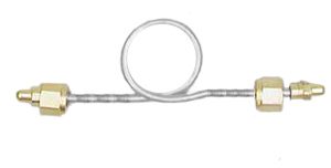 Oxygen Pigtail - Cga 540 - 18" Single Loop Chrome/Brass