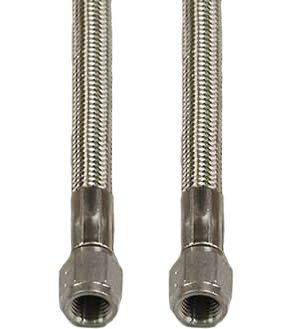 Flex Hose - 24" Braided Stainless Hose - 1/4" FNPT To 1/4" FNPT