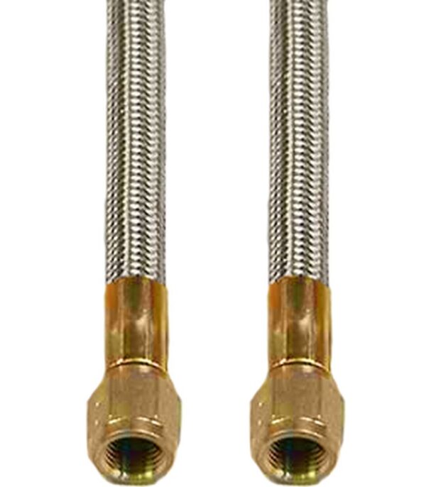 Flex Hose - 24" Braided Stainless Hose - 1/4" FNPT To 1/4" FNPT