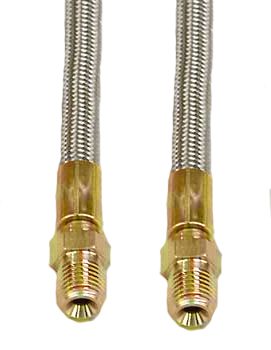 Flex Hose - 48" Braided Stainless Hose - 1/4" MNPT To 1/4" MNPT