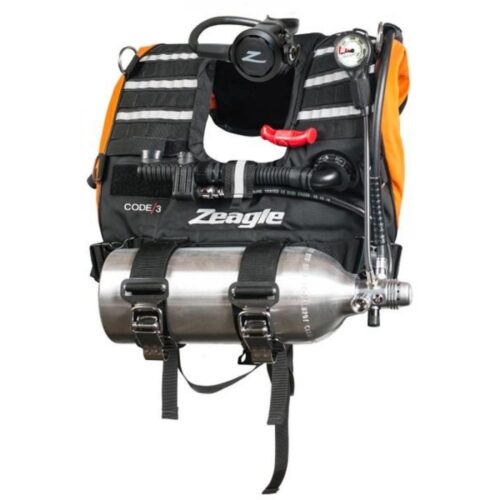 Code 3 Black, Rescue Vest W/Inflator Hose And Re