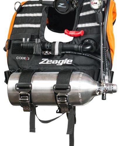Code 3 Orange, Rescue Vest W/Inflator Hose And Re