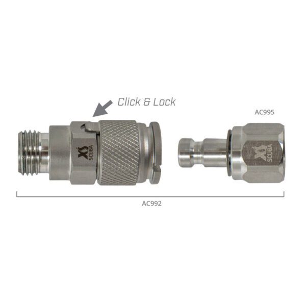 2nd Stage Hose Qd ss-Male Only