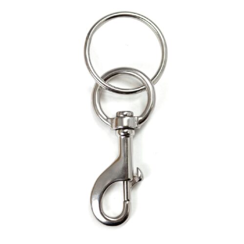 4.75" ss Bolt Snap W 1.75 Ring