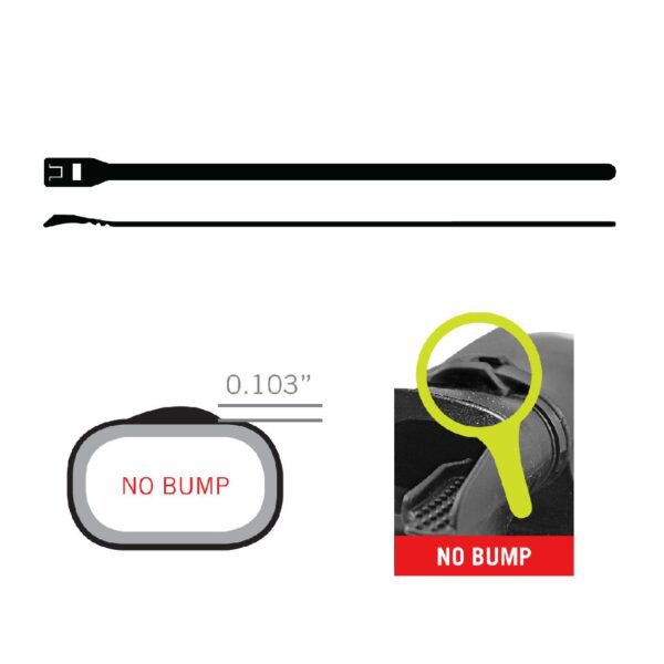 8" No Bump Tie Wraps-100Pcs