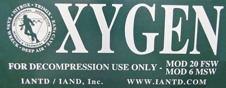 Oxygen Sticker - 10" X 4"