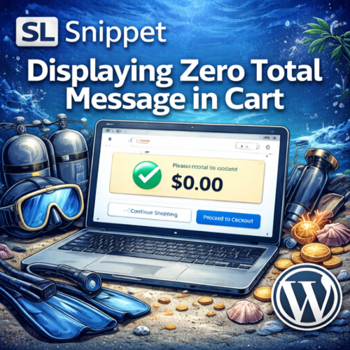 Display zero-total-message in cart – code snippet