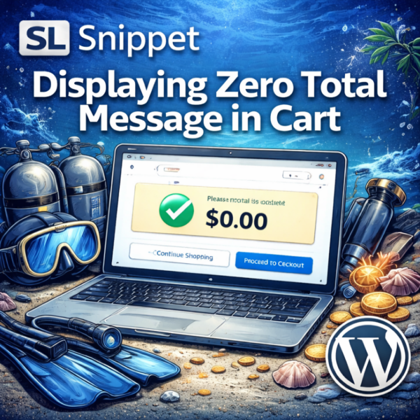 Display zero-total-message in cart – code snippet