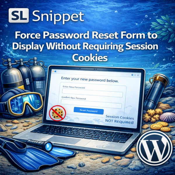 force the password reset form to display without requiring session cookies – code snippet