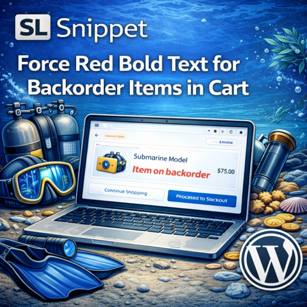 force red bold text for backorder items in cart – Code snippet